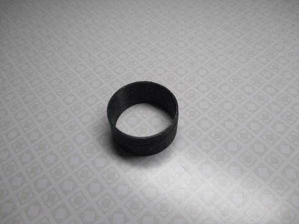 A 3D-printed ring with a thin wall.